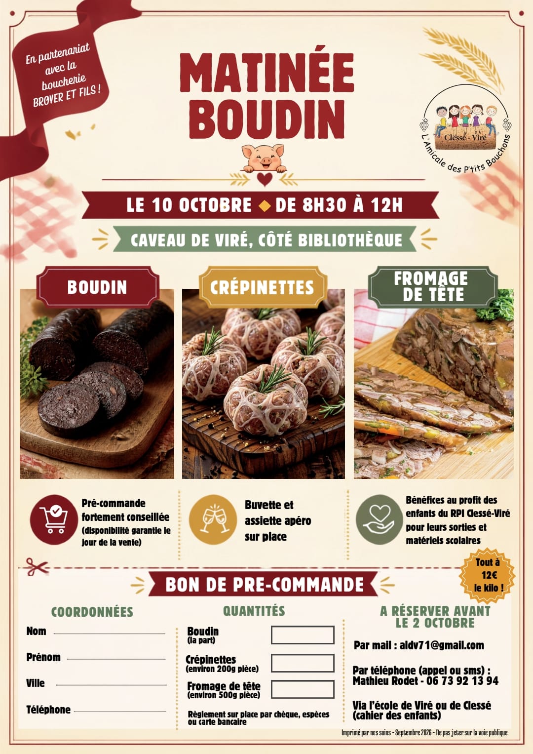 affiche matinée boudin 2026