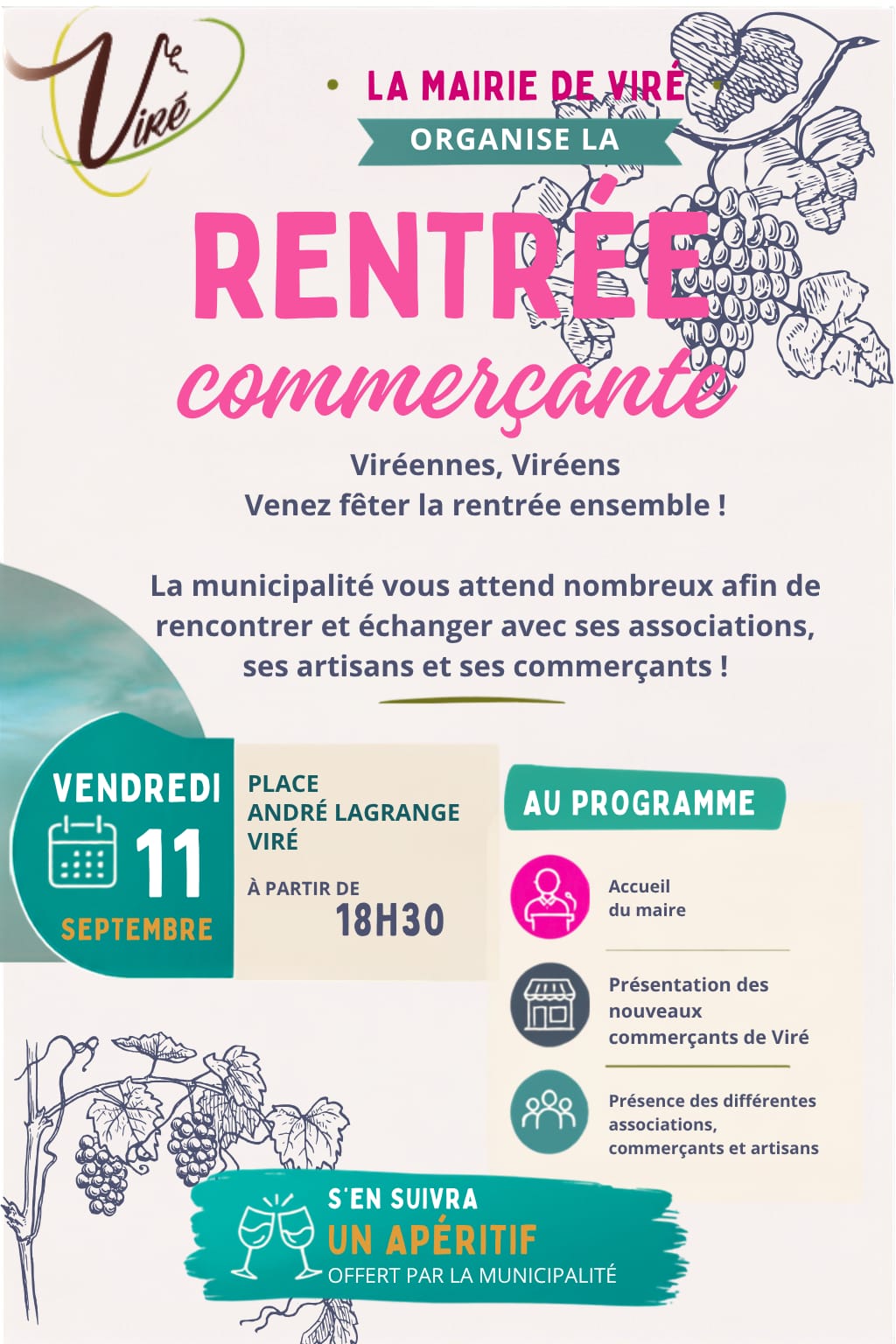 Affiche Rentrée commerçants 2026